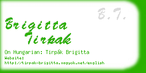 brigitta tirpak business card
